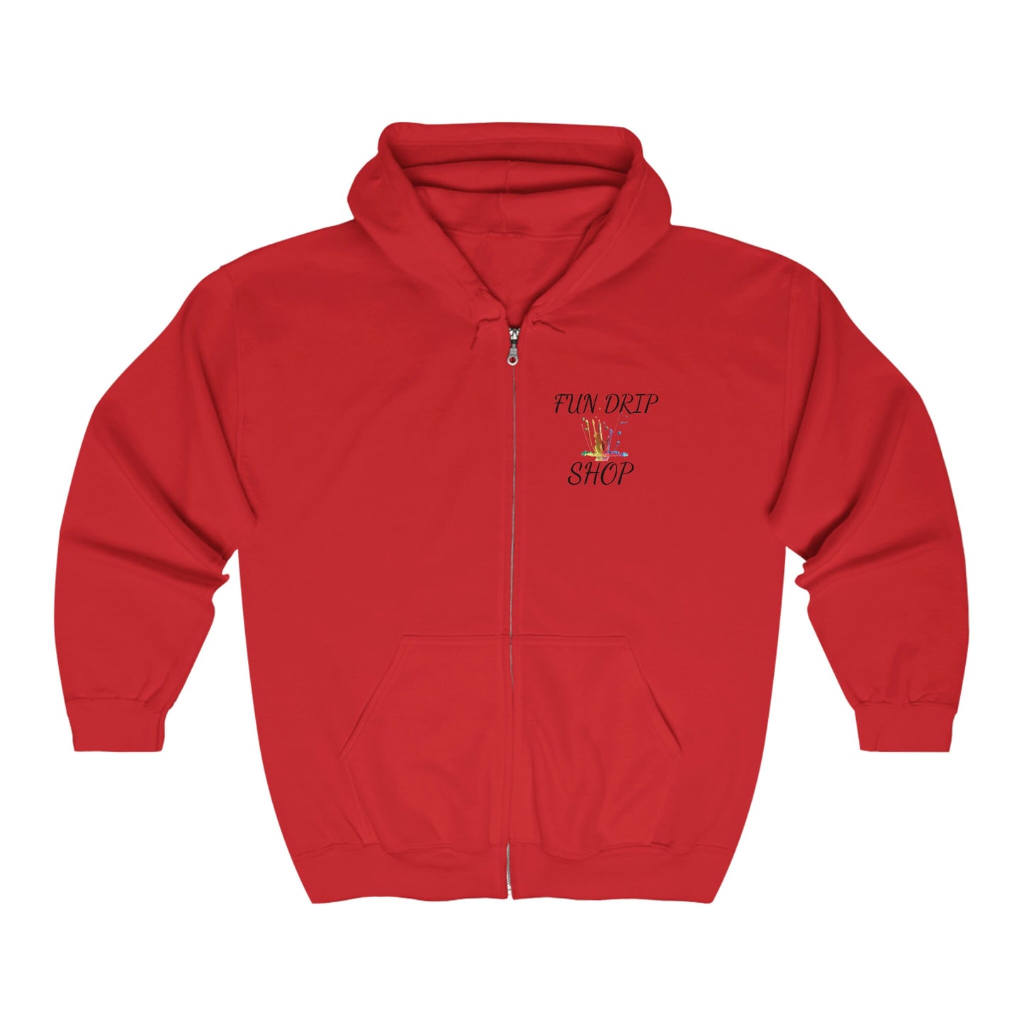 Unisex Heavy Blend Full Zip Hooded Sweatshirt, Greatest of all time, GOAT, Hoodie Red, Drip