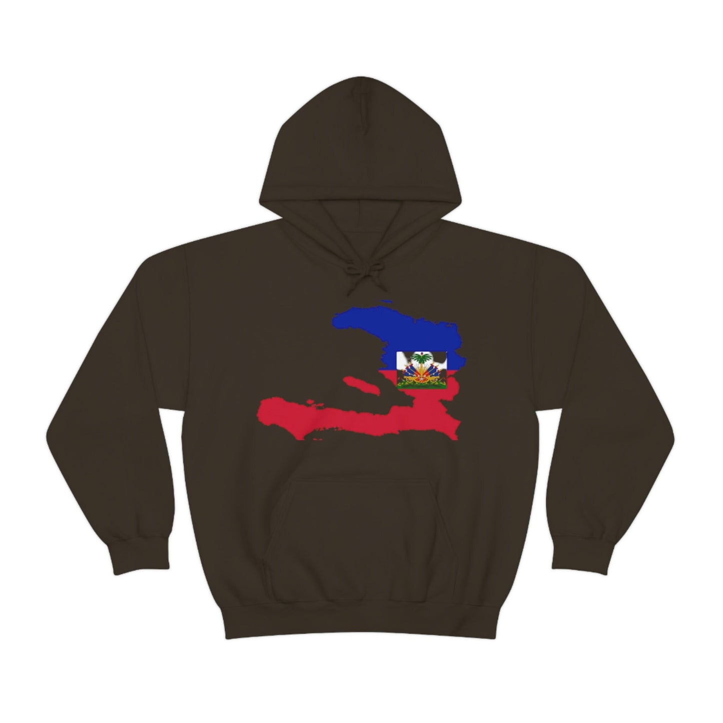 Unisex Heavy Blend Hooded Sweatshirt, Flag Haitian, coat of arms, Haiti