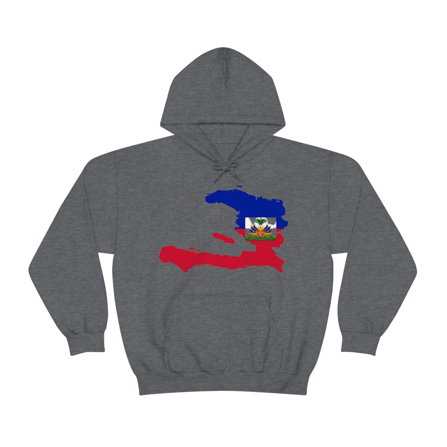 Unisex Heavy Blend Hooded Sweatshirt, Flag Haitian, coat of arms, Haiti