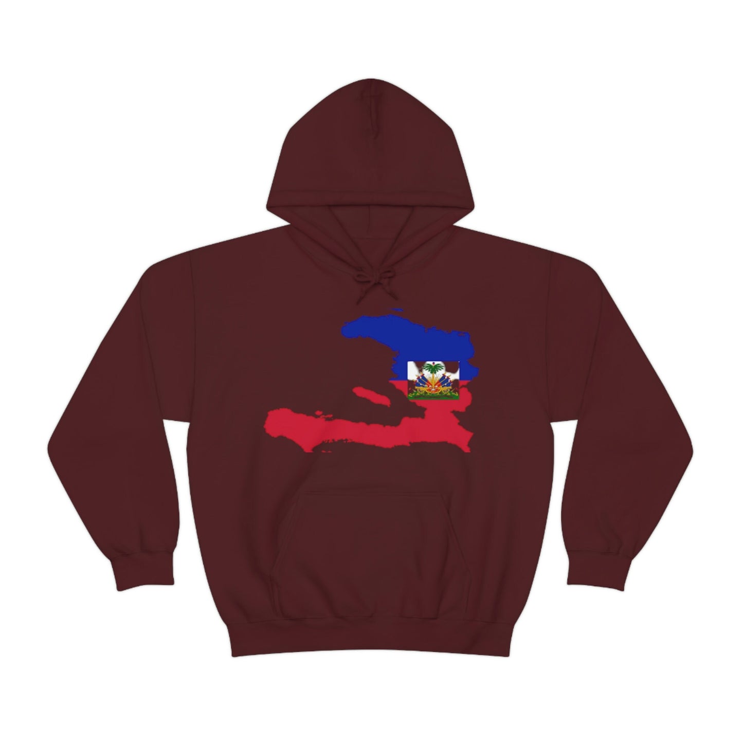 Unisex Heavy Blend Hooded Sweatshirt, Flag Haitian, coat of arms, Haiti