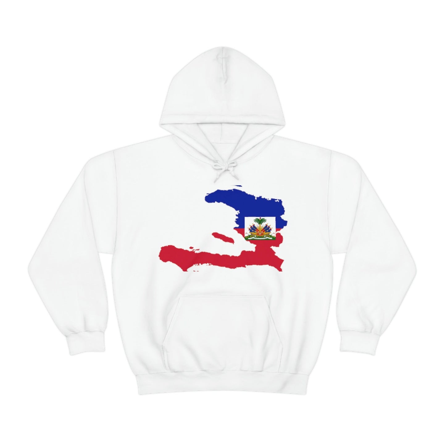 Unisex Heavy Blend Hooded Sweatshirt, Flag Haitian, coat of arms, Haiti