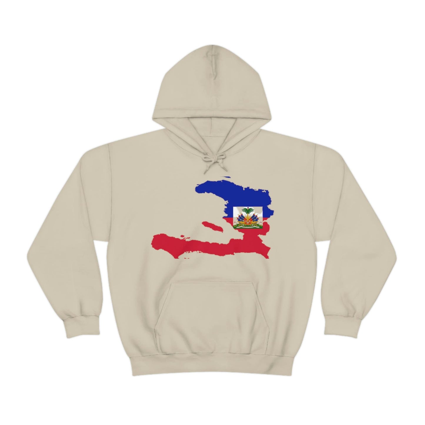 Unisex Heavy Blend Hooded Sweatshirt, Flag Haitian, coat of arms, Haiti