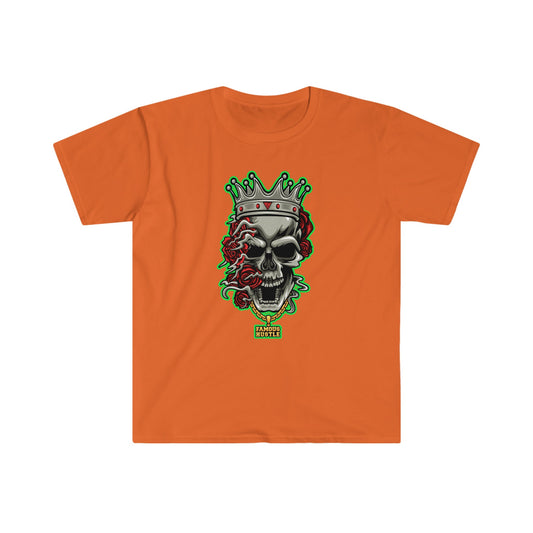 Unisex Softstyle T-Shirt, skull, roses, hustle, famous, flower, rose