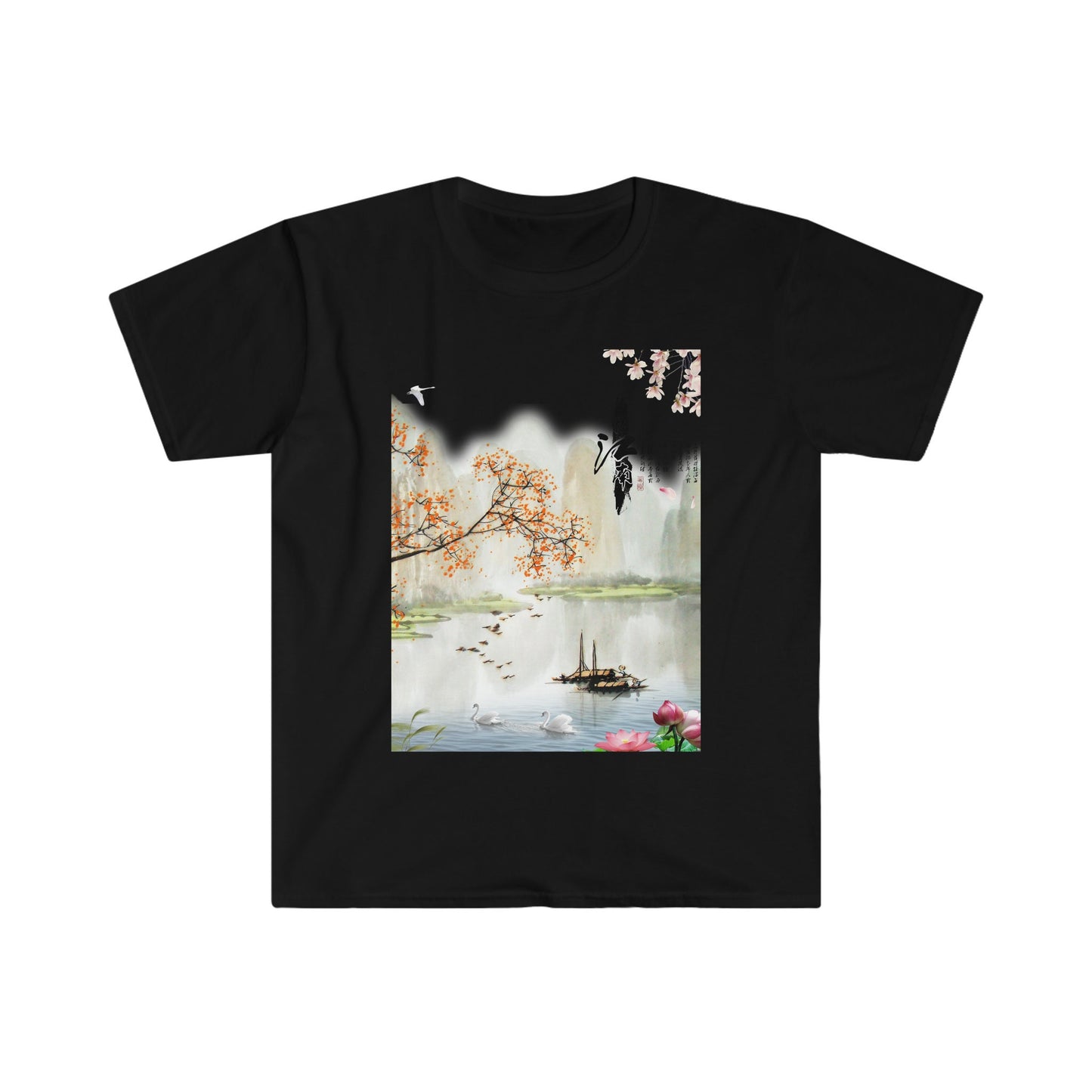 Unisex Softstyle T-Shirt, China oil painting, China scene, oil painting, China painting