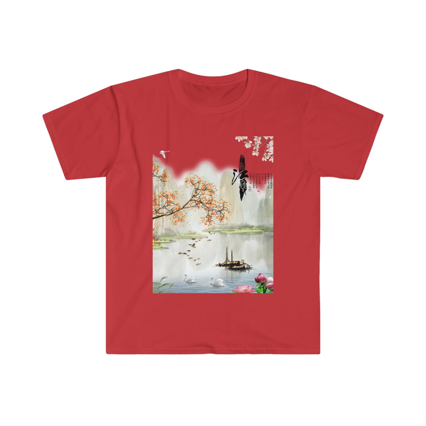 Unisex Softstyle T-Shirt, China oil painting, China scene, oil painting, China painting